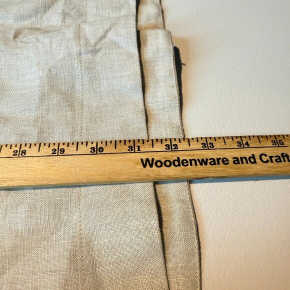 Soft Surroundings Women XL Linen A Line Skirt Beige Stretch Waist Side Slits - Picture 7 of 9